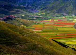 Itinerario in moto in Umbria: Spoleto Norcia Valnerina norcia valnerina spoleto fioritura flowering lenticchie umbria moto bici percorso itinerario strada