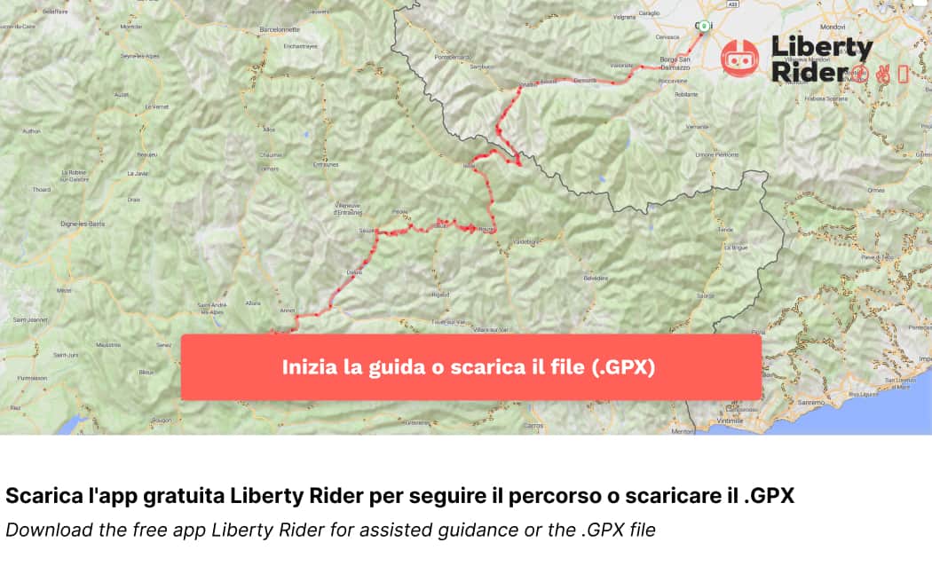 Colle della Lombarda - Itinerario mappa guida autovelox