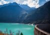 I laghi e le cascate più belle della Val D’Aosta Val D'Aosta in moto bici percorso itinerario Lago e diga di Place Moulin