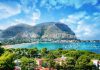 Il meglio della Sicilia: da Palermo a San Vito Lo Capo View of the gulf of Mondello and Monte Pellegrino, Palermo, Sicily island, Italy